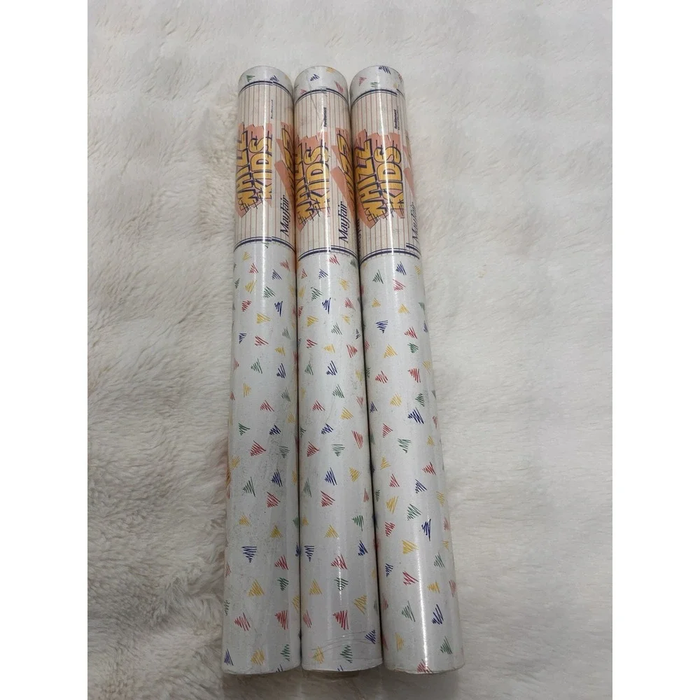 3 Vintage Mayfair Whizz Kids Wallpaper Rolls Retro Primary Colors Full House